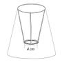 Plum Blossom 9.94 x 5.9 x 6.3" Blue Fabric Cone Lamp Shade view 3