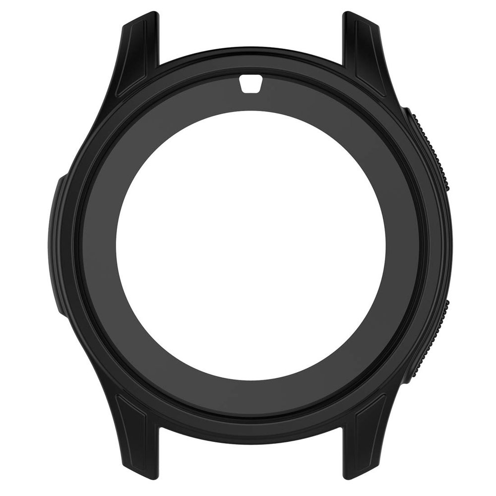 AWADUO Compatible with Galaxy Watch 42mm Silicone Protective Case, Smartwatch Case Compatible with Samsung Galaxy Watch 42mm Smartwatch, Soft and Durable(Silicone Black)