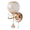 ZJZTD E27 Pull Chain Wall Light Lamp Metal Glass Shade for Bedside Lamp/Living Room/Wall Sconce/Stair Lamp, Gold Color (Size : Single Head) view 1