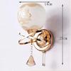 ZJZTD E27 Pull Chain Wall Light Lamp Metal Glass Shade for Bedside Lamp/Living Room/Wall Sconce/Stair Lamp, Gold Color (Size : Single Head) view 2