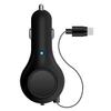 Retractable USB-C Car Charger 15W Fast Charging, 3.3ft Cable, 3A Output, Blue LED Indicator Compatible with Apple iPhone 15/16 Series & Android USB-C Devices Compact, Tangle-Free by Cellet view 1