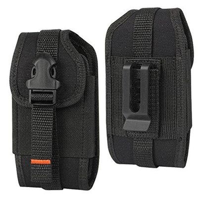 Rugged Vertical Heavy Duty Tactical Locking Wallet Case with Belt Loop fits CAT s48c with Any Cover on it.