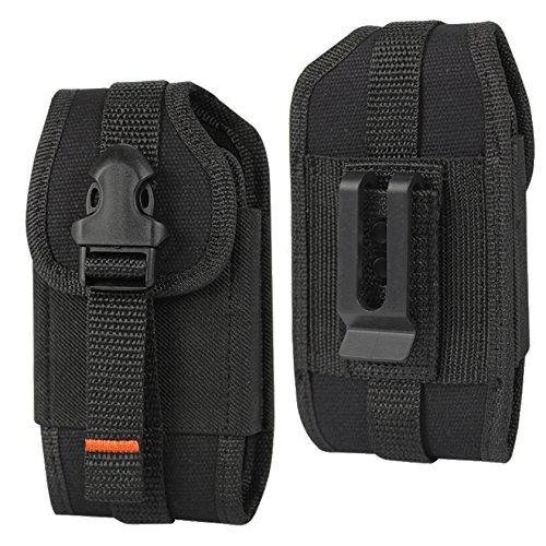 Rugged Vertical Heavy Duty Tactical Locking Wallet Case with Belt Loop fits CAT s48c with Any Cover on it.