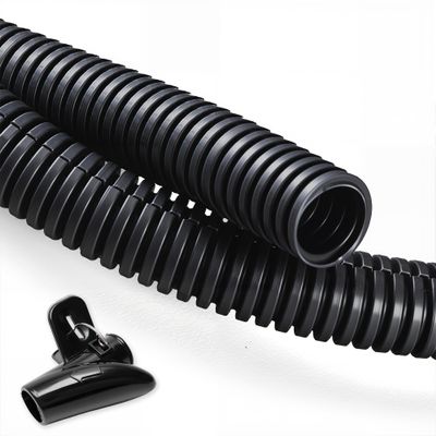 20FT 1/2 inch Wire Loom Split Tubing Auto Wire Conduit Flexible Cover Black