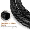 20FT 1/2 inch Wire Loom Split Tubing Auto Wire Conduit Flexible Cover Black view 4