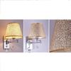 ZJZTD Plug-in Swing Arm Wall Sconce E27 Metal Crystal and Cloth Shade Living Room Bedroom Bedside Study Wall Lamp (Size : 32cm25cm) view 3