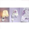 ZJZTD Plug-in Swing Arm Wall Sconce E27 Metal Crystal and Cloth Shade Living Room Bedroom Bedside Study Wall Lamp (Size : 32cm25cm) view 3