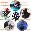 ZOEKIM 18-in-1 Snowflake Multitool, Stainless Steel Snowflakes Multitool Keychain, Combination Bottle Opener Incredible Tool view 2