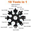 ZOEKIM 18-in-1 Snowflake Multitool, Stainless Steel Snowflakes Multitool Keychain, Combination Bottle Opener Incredible Tool view 3
