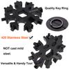 ZOEKIM 18-in-1 Snowflake Multitool, Stainless Steel Snowflakes Multitool Keychain, Combination Bottle Opener Incredible Tool view 4