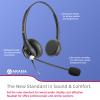 Arama Cordless Phone Headset with Microphone, 2.5mm Jack Telephone Headset for Office Landline, Noise-Cancelling Mic & Volume Control, Wired Headphones Compatible with Panasonic AT&T Vtech Uniden view 2
