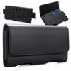 BECPLT for iPhone Air 17 Pro Max 16/15/14/13/12/11 Pro Max Holster Case Belt Clip Case Leather Holster Pouch Belt Case with Card Holder for Galaxy S25+ S24/S23/S22/S21 Plus -Black view 1