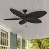 Honeywell Ceiling Fans Palm Island, 52 Inch Tropical Indoor Outdoor Ceiling Fan with No Light, Pull Chain, Dual Mounting Options, 5 Palm Leaf Blades, Wet-Rated - 50207-01 (Bronze) view 2