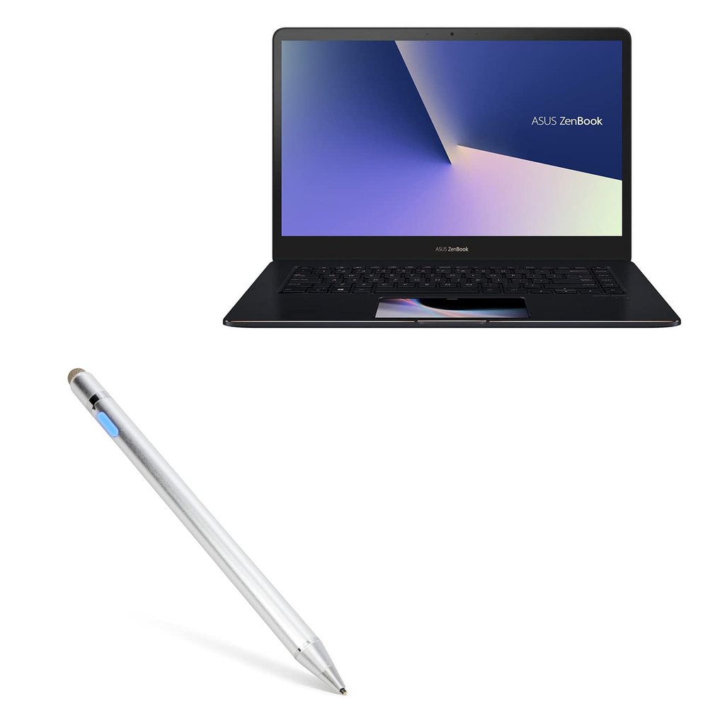 BoxWave Stylus Pen Compatible with ASUS ZenBook Pro 15 (UX580) - AccuPoint Active Stylus, Electronic Stylus with Ultra Fine Tip - Metallic Silver