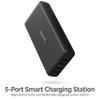 SABRENT 114W 5 Port USB A and USB Type C PD Smart Charger Charging Station (AX-LPD5) view 2