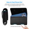 Mopaclle Leather Phone Holster with Heavy Duty Metal Belt Clip and Card Holder, Compatible with iPhone 17/16/15/14/13 Pro Max,17 Air and Galaxy S26/S25/S24/S23/S22 Plus and FE - Black view 3