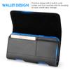 Mopaclle Leather Phone Holster with Heavy Duty Metal Belt Clip and Card Holder, Compatible with iPhone 17/16/15/14/13 Pro Max,17 Air and Galaxy S26/S25/S24/S23/S22 Plus and FE - Black view 4