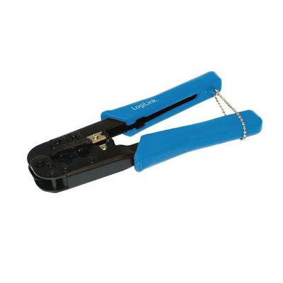 LogiLink Professional (WZ0033) Universal Crimping Tool (8P8C-RJ45, 6P6C-RJ12, 6P4C-RJ11) with Cable Cutter and Wire Stripper