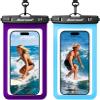 Hiearcool Universal Waterproof Phone Pouch, Dry Bag Compatible for iPhone 17 16 15 14 13 Pro Max XS Plus Samsung Galaxy S22 Cellphone Up to 8.3", IPX8 Water Proof Cell Phone Case for Beach-2Pack view 1