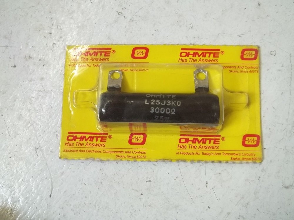 L25J3K0, Res Wirewound 3K Ohm 5% 25W 260ppm/C Vitreous Enamel RDL Lug Bolt-On (5 Items)