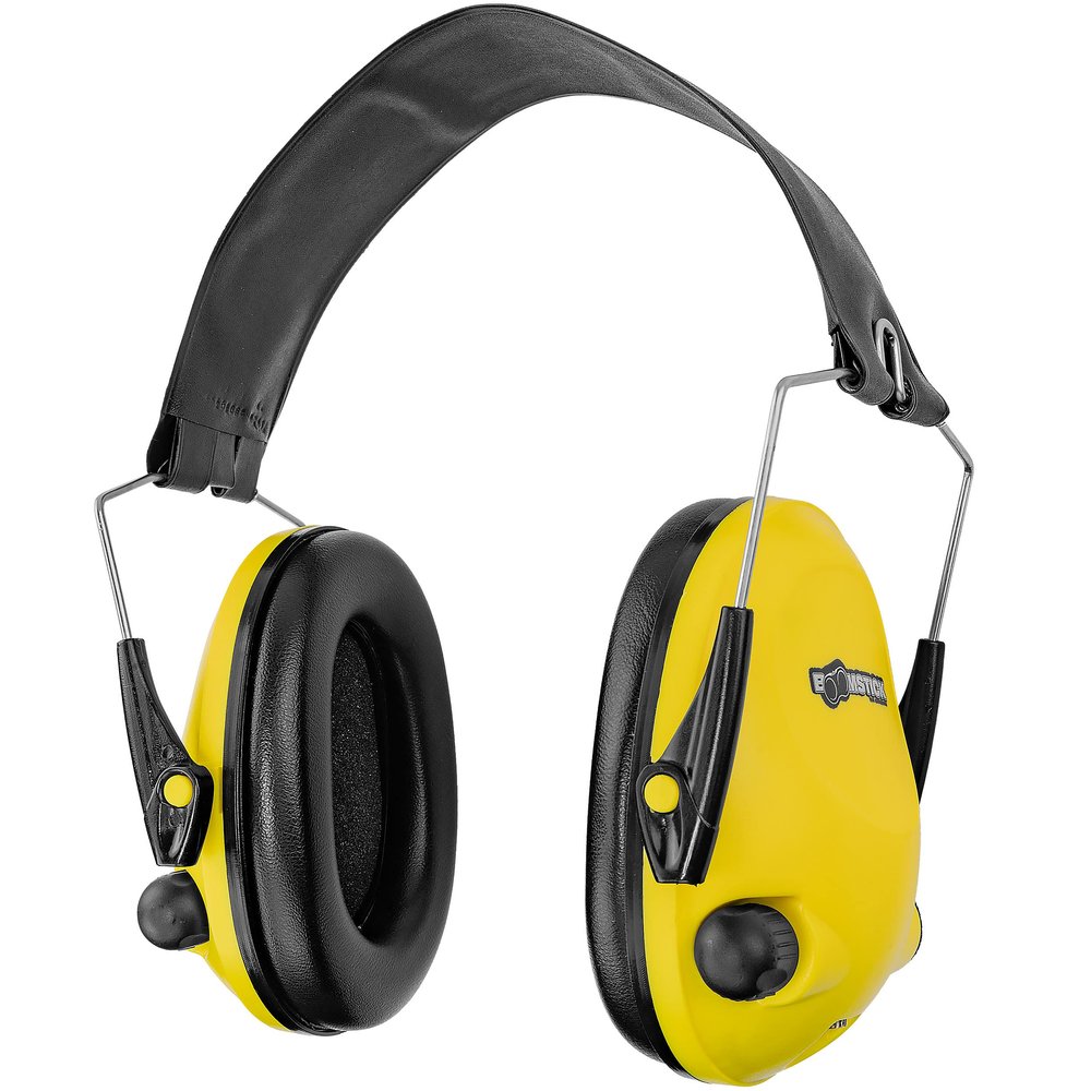 BOOMSTICK Yellow Electronic Ear Muff with 4 AAA