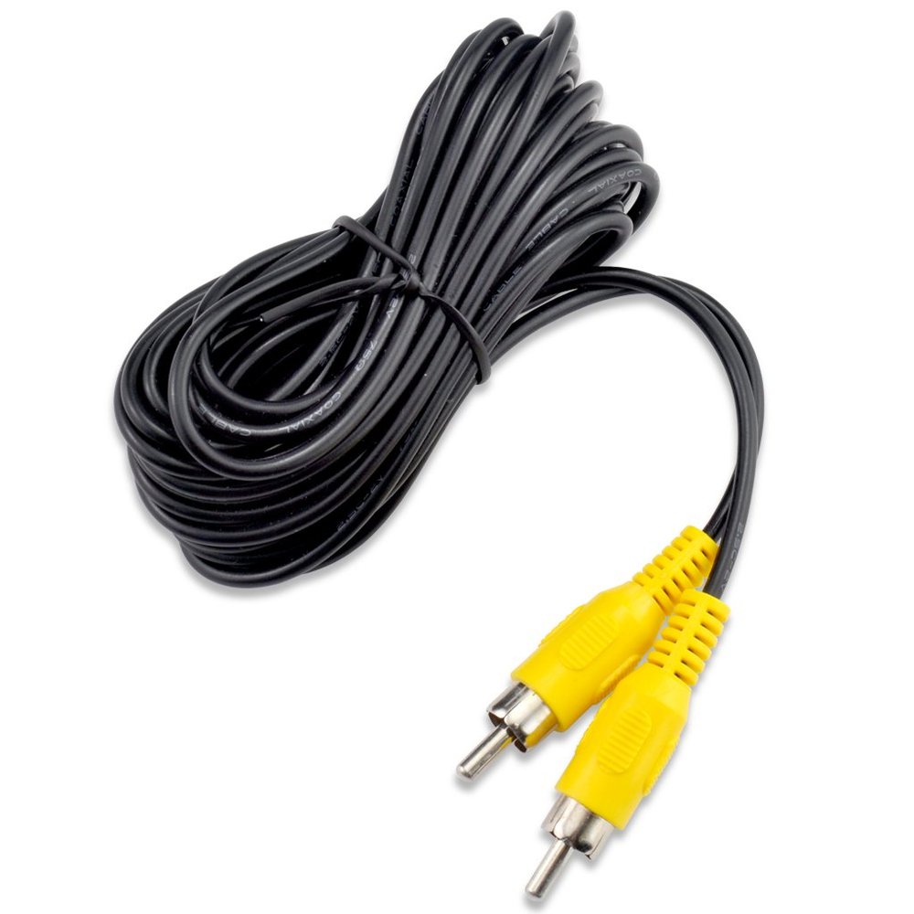 OLLGEN RCA Video Cable,Digital Audio Coaxial Cable with Male to Male Single Plug,A/V Extension Cord for Subwoofer Car Rear View Parking Buckup Camera,5M/16Feet