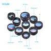Multi-Function Filter, Fisheye, Wide-Angle, Macro, Telephoto, CPL, Kaleidoscope, etc,10-in-1 Suit, Universal Phone Lens (Black) view 3