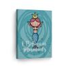 Smile Art Design I Believe in Mermaids Quote Wall Decor Blue Mermaid Decor CANVAS PRINT Kids Room Decor Wall Art Baby Room Decor Nursery Decor Ready to Hang Made in the USA- 12x8 view 1
