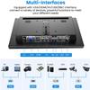 Eyoyo 12" Inch TFT LCD Monitor with AV HDMI BNC VGA Input 1366x768 Portable Mini HD Color Screen Display with Built-in Speaker view 4