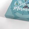Smile Art Design I Believe in Mermaids Quote Wall Decor Blue Mermaid Decor CANVAS PRINT Kids Room Decor Wall Art Baby Room Decor Nursery Decor Ready to Hang Made in the USA- 17x11 view 3