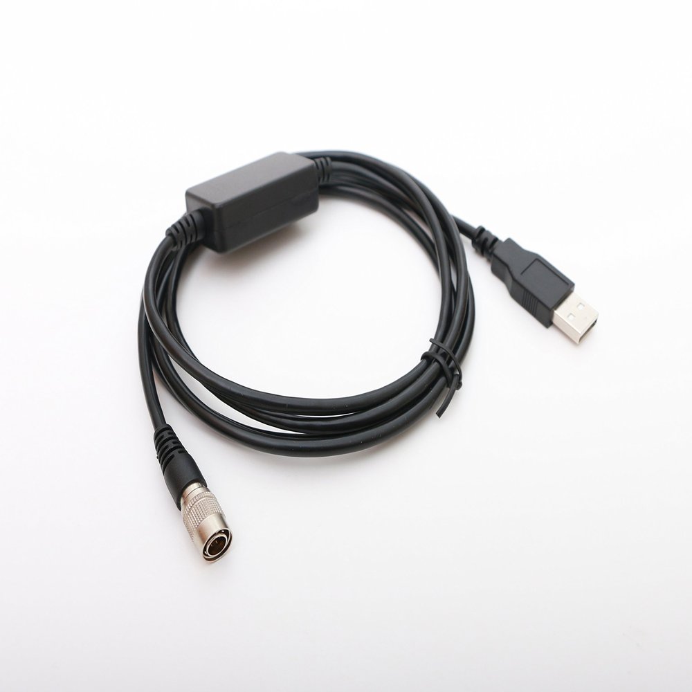 Male 6pin Hirose to USB Data Cable for Trimble S6,S8 Total Stations