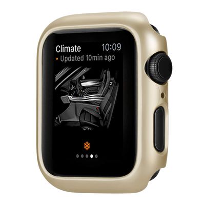 Leotop Compatible with Apple Watch Series 4 Case 44mm 40mm, Super Thin Bumper Protector PC Hard Cover Lightweight Slim Shockproof Accessories Matte Frame (Gold, 40mm Series SE2/SE/6/5/4)
