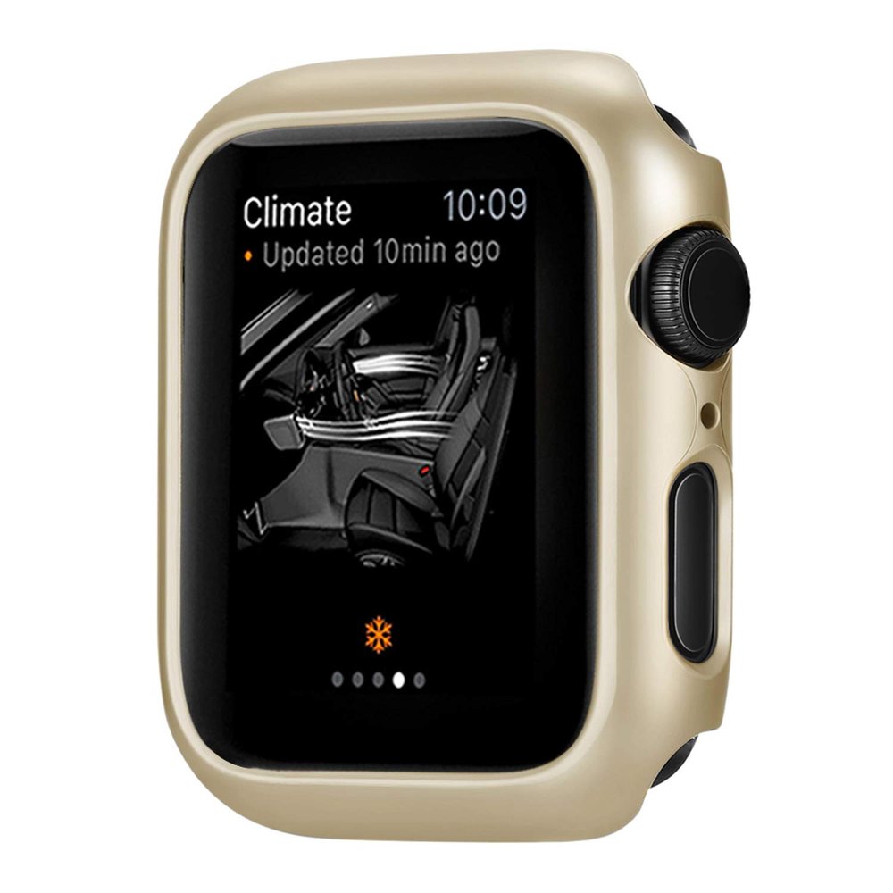 Leotop Compatible with Apple Watch Series 4 Case 44mm 40mm, Super Thin Bumper Protector PC Hard Cover Lightweight Slim Shockproof Accessories Matte Frame (Gold, 40mm Series SE2/SE/6/5/4)