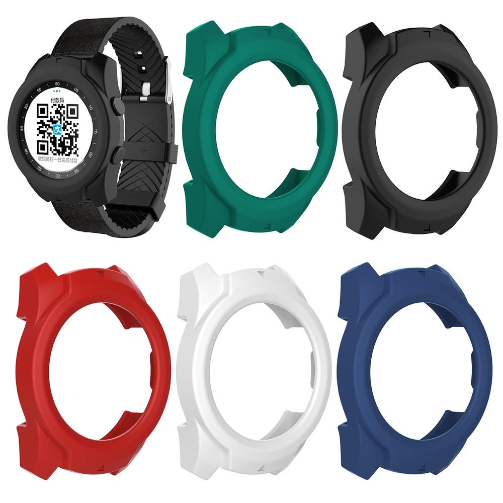 Protective Case Cover Fit TicWatch Pro Case, Shock-Proof Shatter-Resistant Protector Bumper Sleeve Cover for TicWatch Pro Smart Watch (5Pcs)