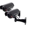Fake Security Camera, Dummy CCTV Surveillance System (2,Black) view 1