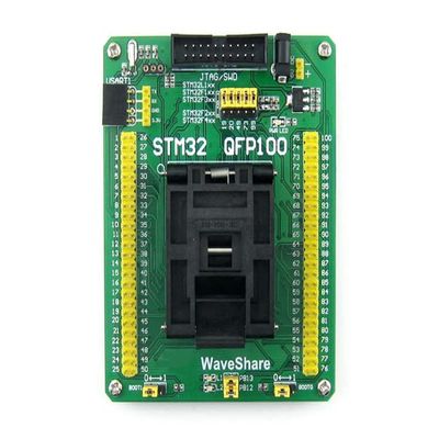 Waveshare QFP100 LQFP100 QFP STM32F2 STM32F4 STM32 IC Test Socket Programming Adapter 0.5mm Pitch