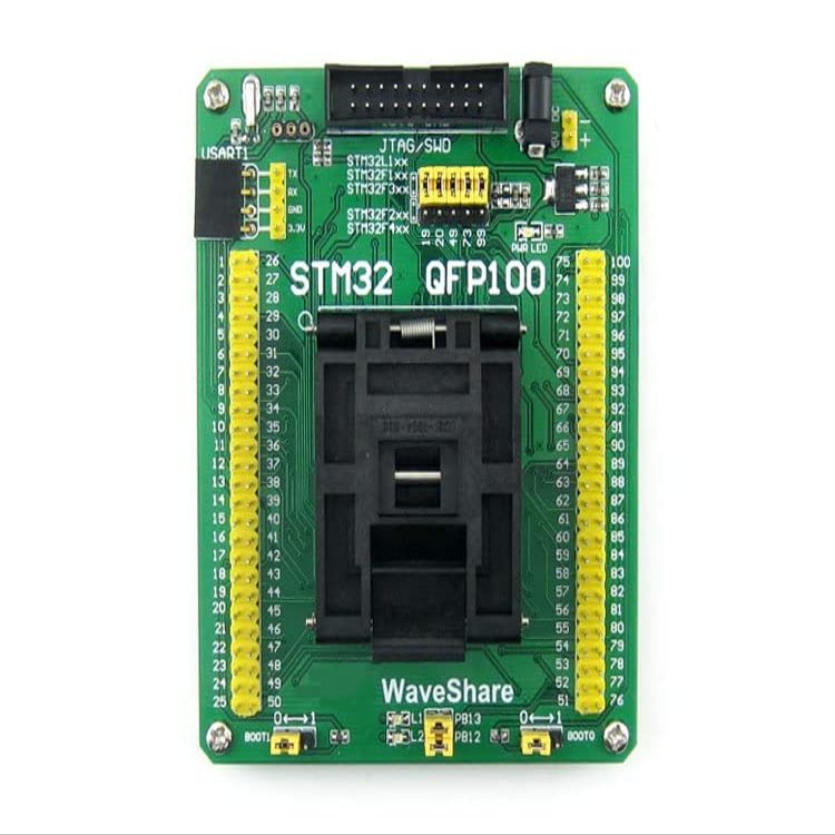Waveshare QFP100 LQFP100 QFP STM32F2 STM32F4 STM32 IC Test Socket Programming Adapter 0.5mm Pitch