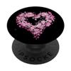 Cell Phone Button Pop Out Holder Cute Pink Heart Print White PopSockets PopGrip: Swappable Grip for Phones & Tablets PopSockets Adhesive PopGrip view 1