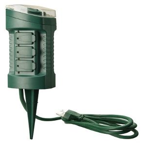 Yard Stake with Outdoor Mechanical Timer
