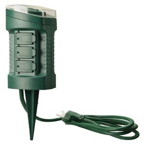 Yard Stake with Outdoor Mechanical Timer