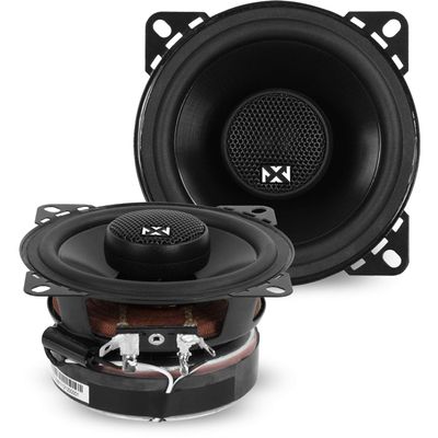 NVX VSP4 4" Premium Car Speakers, 450W Max, 150W RMS, 2-Way Coaxial w/ 1" Silk Dome Tweeters & Built-in X-Overs, Easy to Install in Cars/Trucks/Doors (Pair)