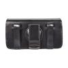 Black Leather Side Case Side Cover Pouch Swivel Belt Clip Loops for Kyocera DuraForce Pro 2 view 3