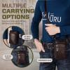 hengwin Leather Cell Phone Purse Crossbody Purse Men Belt Pouch Waist Pack view 2