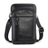 hengwin Small Leather Crossbody Shoulder Bag Men Belt Clip Phone Holster Case Belt Loop Pouch Waist Bag Pack Fit for iPhone 17/16/15/14/13 Pro Max Galaxy Note 9 8 S25/S24/S23 Ultra (Black) view 1