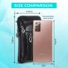 hengwin Small Leather Crossbody Shoulder Bag Men Belt Clip Phone Holster Case Belt Loop Pouch Waist Bag Pack Fit for iPhone 17/16/15/14/13 Pro Max Galaxy Note 9 8 S25/S24/S23 Ultra (Black) view 3