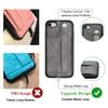 TOOVREN Case for iPhone SE Lanyard Neck Strap for iPhone 8 Case with Card Holder Phone 7 Wallet Cases with Kickstand Leather PU Card Holder Wallet Gray view 3