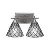 Toltec Lighting Uptowne 2 Light Bath Bar in Aged Silver (132-AS-9185) view 1