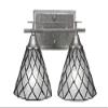 Toltec Lighting Uptowne 2 Light Bath Bar in Aged Silver (132-AS-9185) view 3