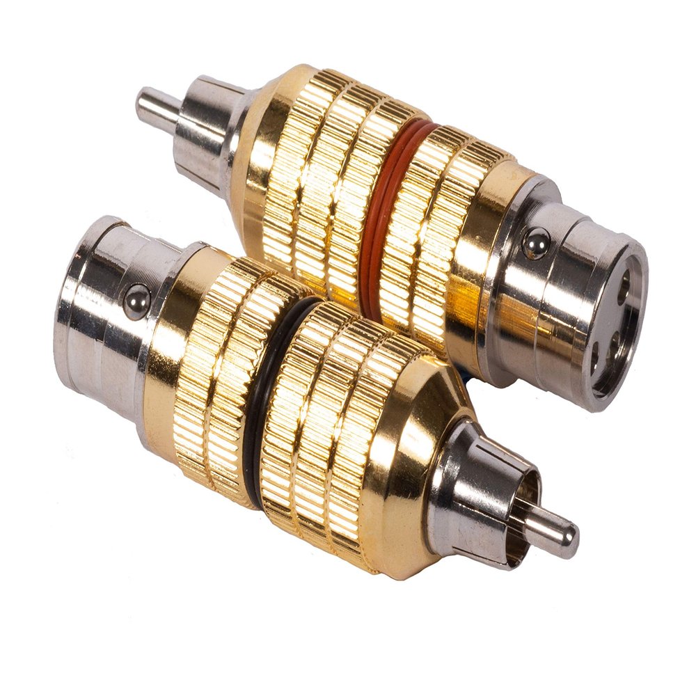 CARDAS AUDIO Clear Female XLR to Male RCA Adapters (CGA FXLR-MRCA) - 2 Pieces (1 Pair)