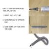 Gold/Golden COVEREase Cord Lamp Cover 9 ft Faux Silk Fabric Cover - Cable Sleeve, Wire Cover, Cord Hider for Cable Management for Electrical Lighting Fixtures view 4
